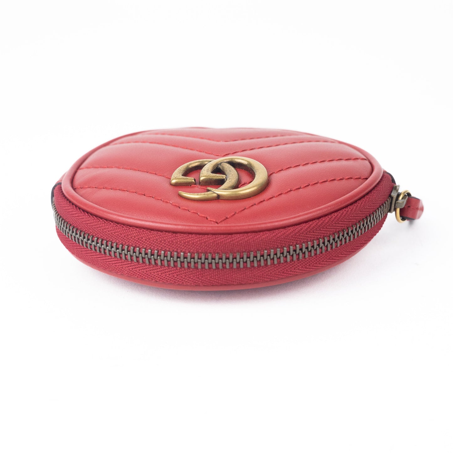 Gucci GG Marmont Round Coin Purse in Red