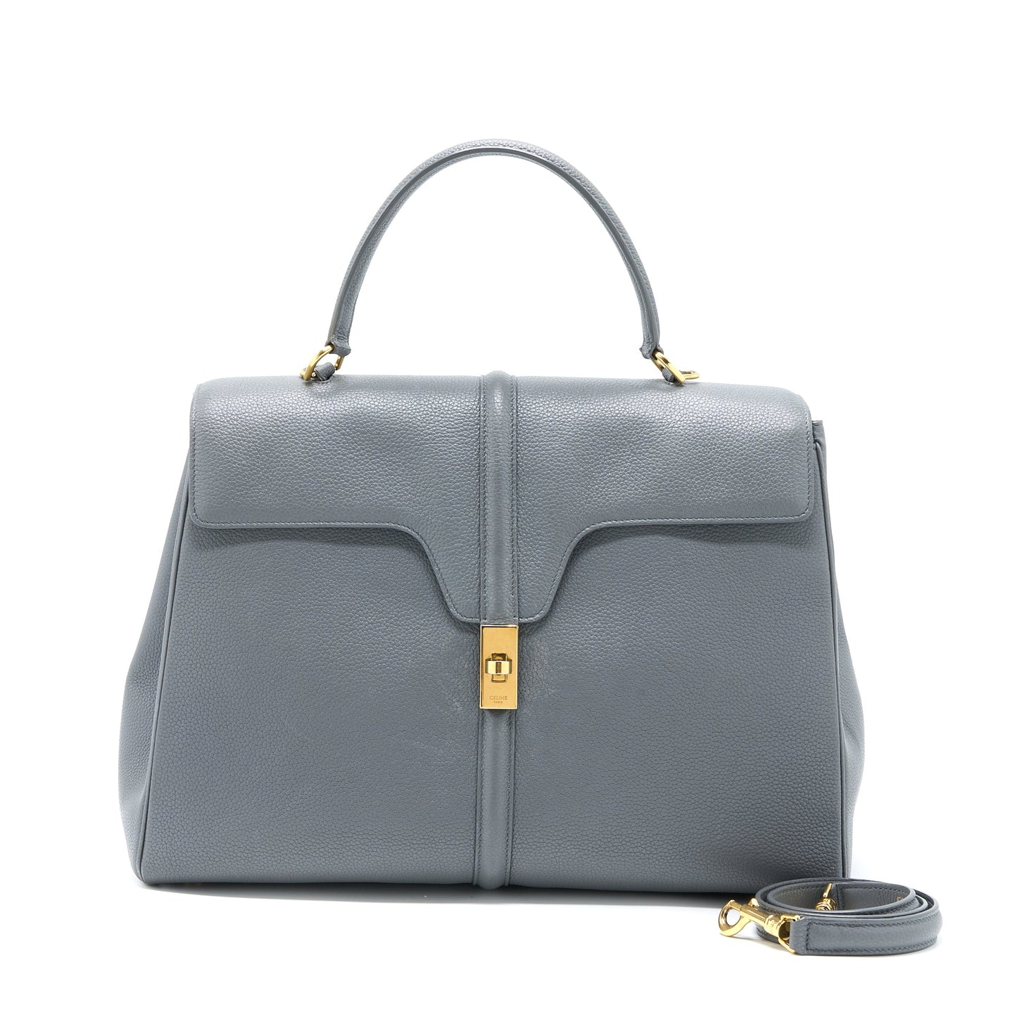 Celine 16 Purse Grained Calfskin Grey