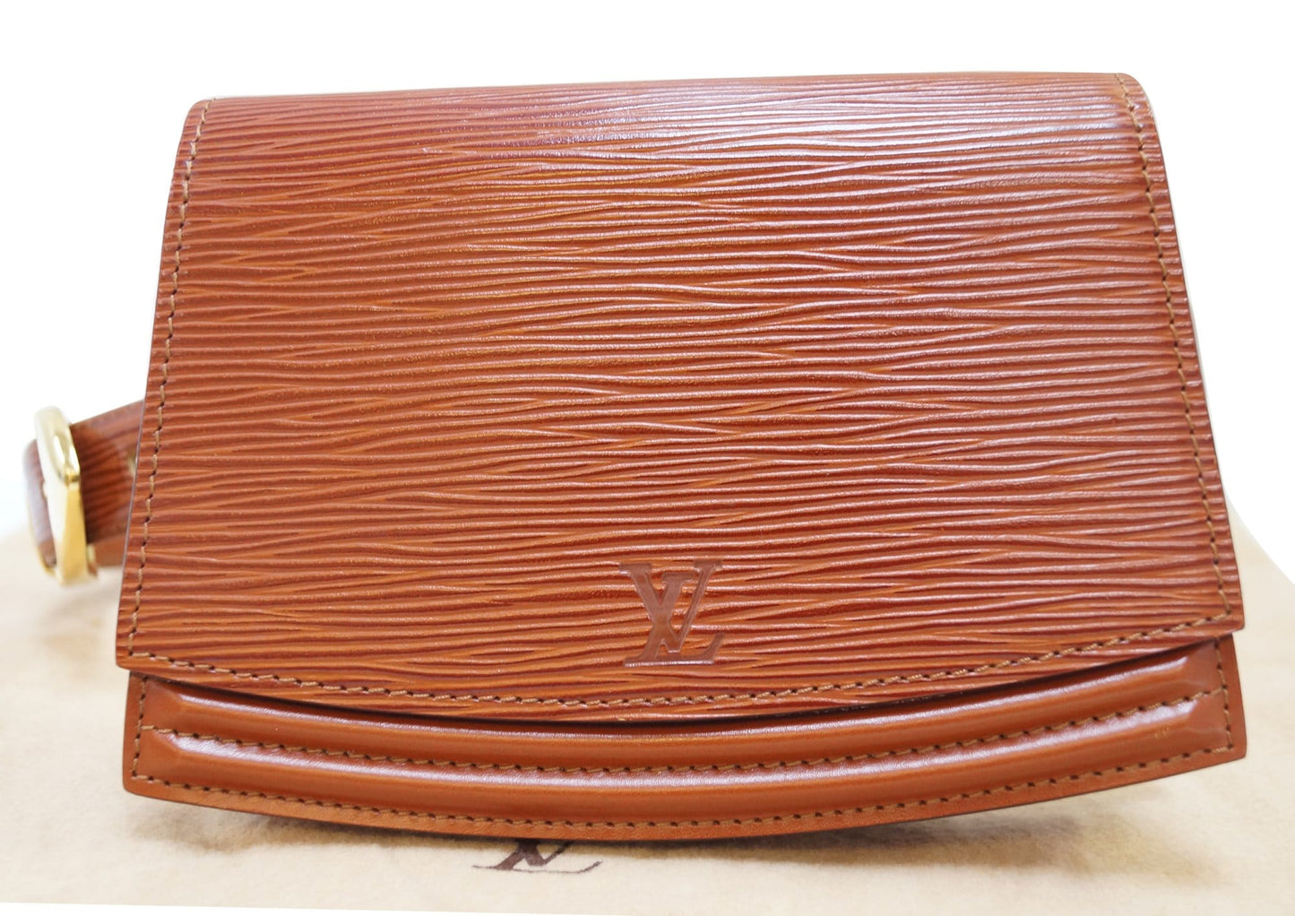 LOUIS VUITTON Epi Pochette Ceinture Tilsitt Waist Bag Brown