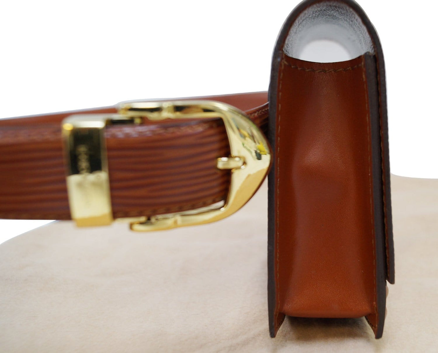 LOUIS VUITTON Epi Pochette Ceinture Tilsitt Waist Bag Brown