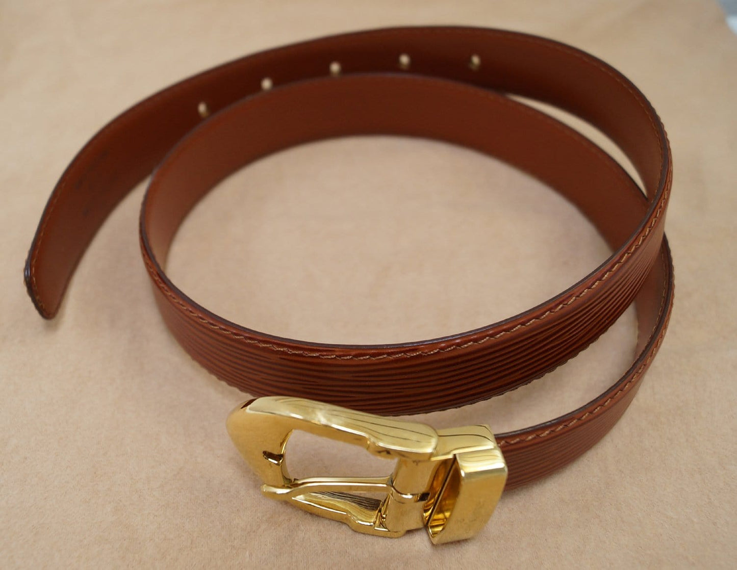 LOUIS VUITTON Epi Pochette Ceinture Tilsitt Waist Bag Brown
