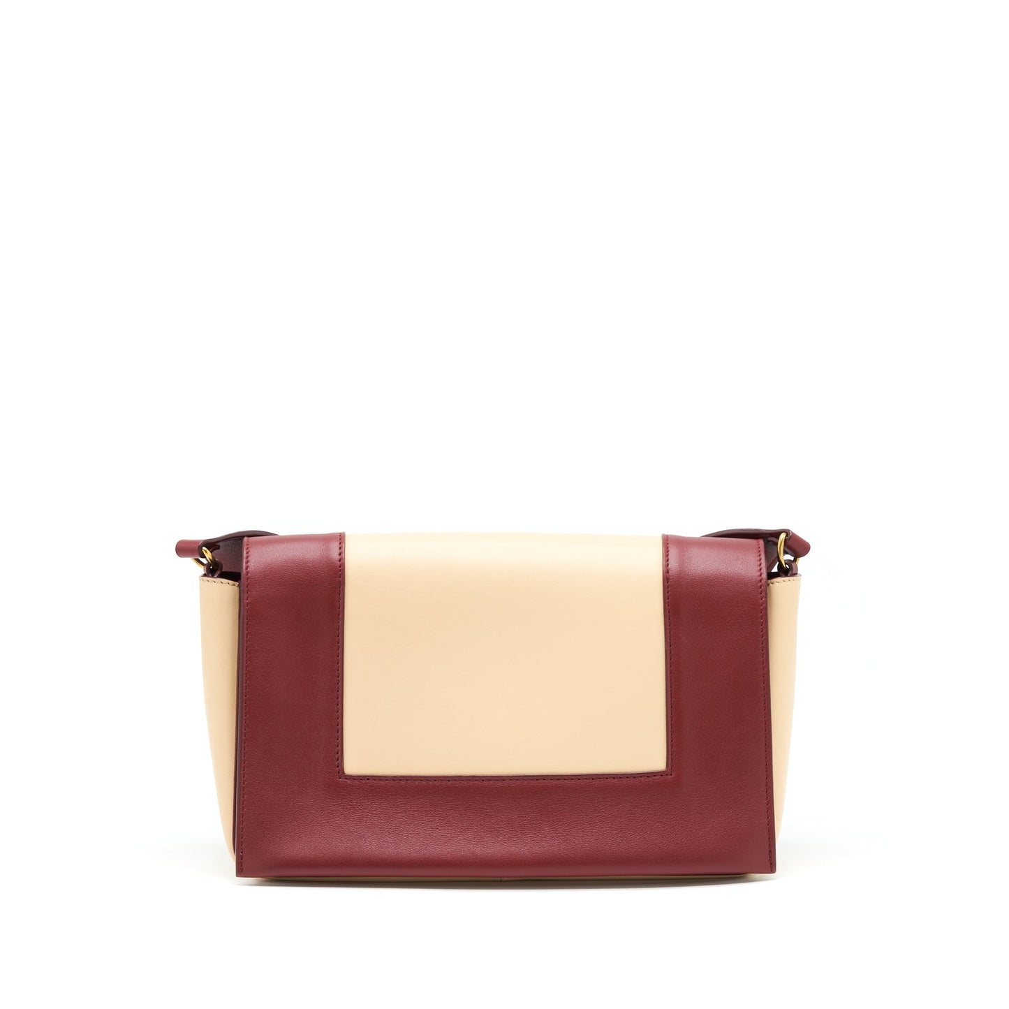 Celine Frame Purse Dark Red/Light Beige