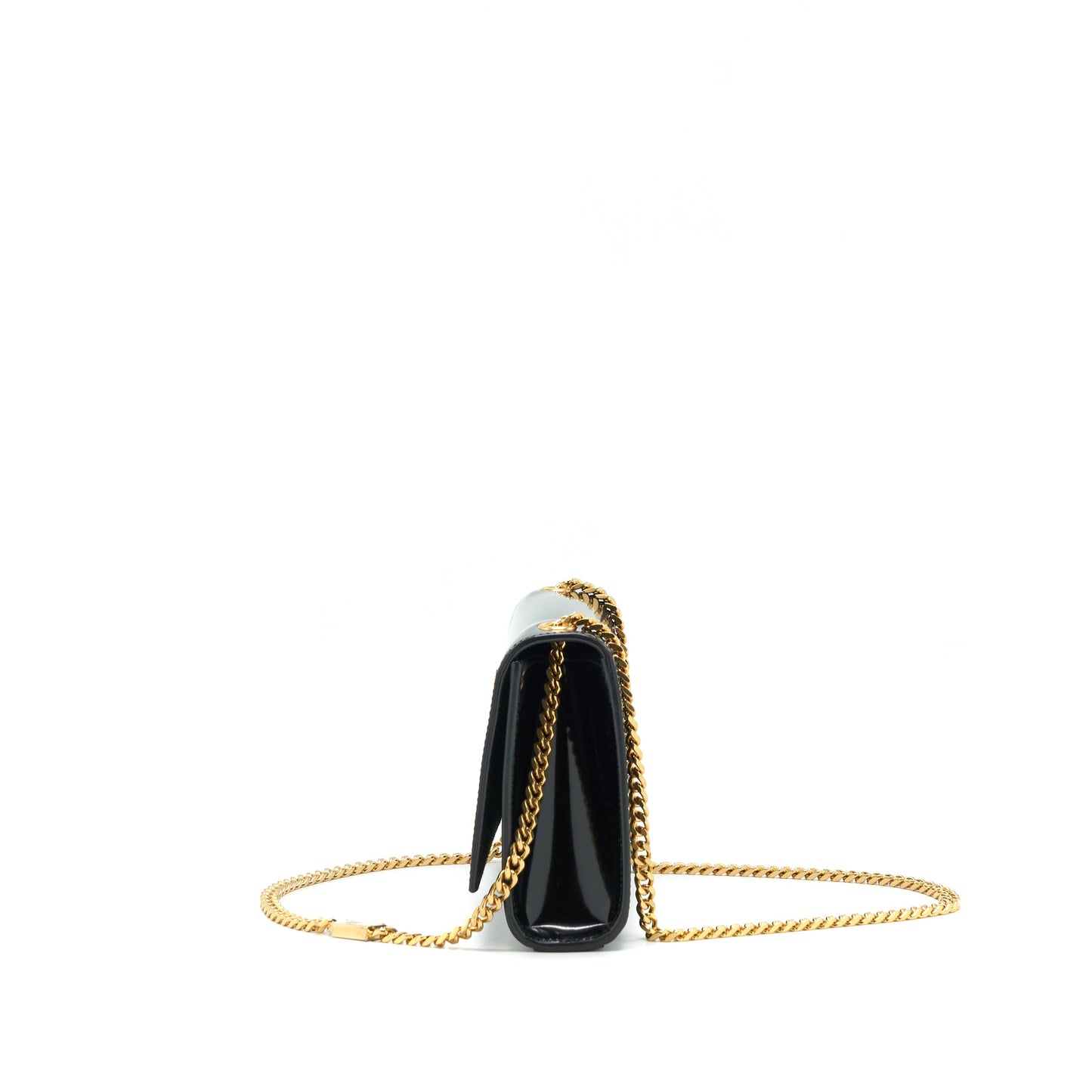 Saint Laurent Kate Flap Purse Patent Black