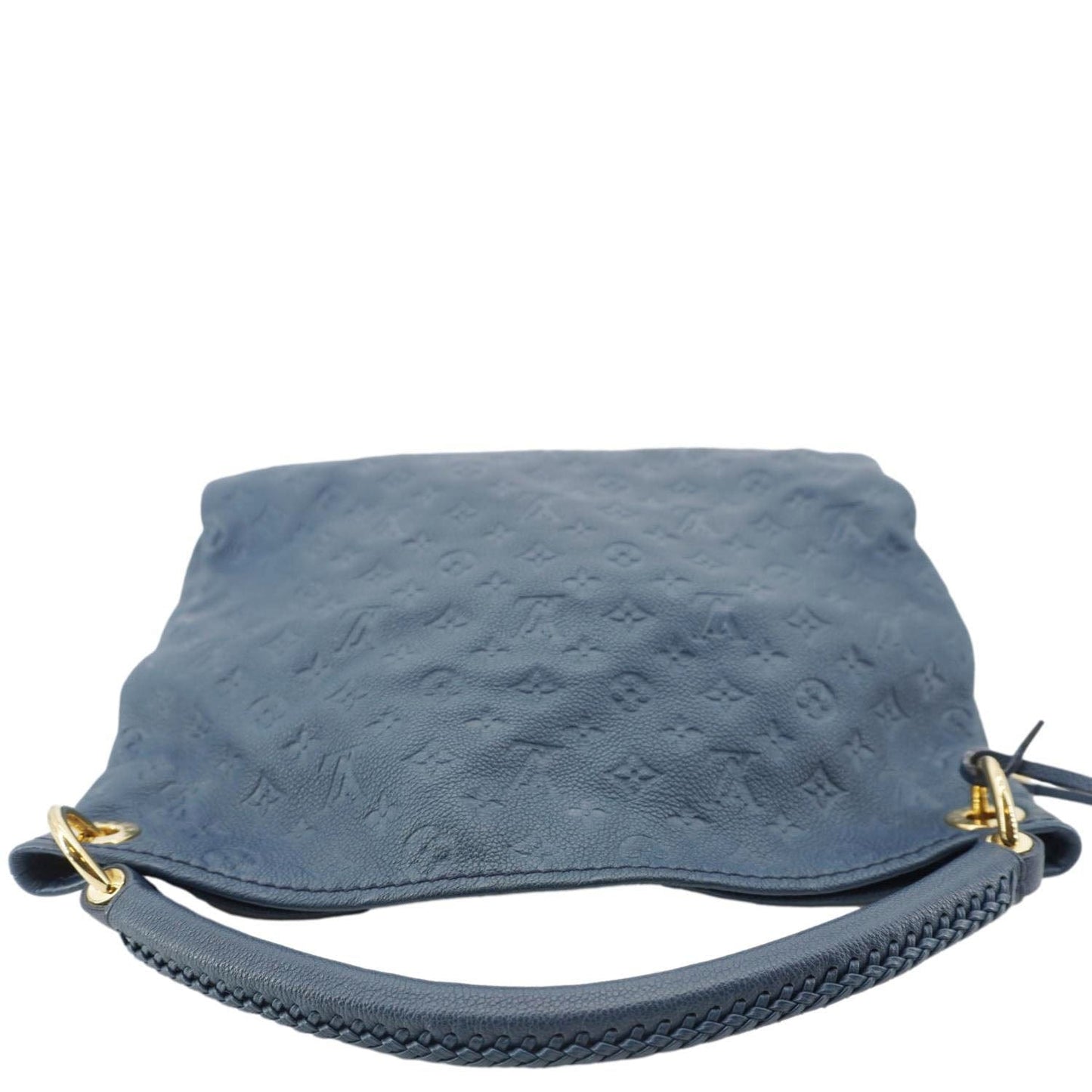 LOUIS VUITTON Artsy MM Monogram Empreinte Leather Hobo Bag Navy Blue