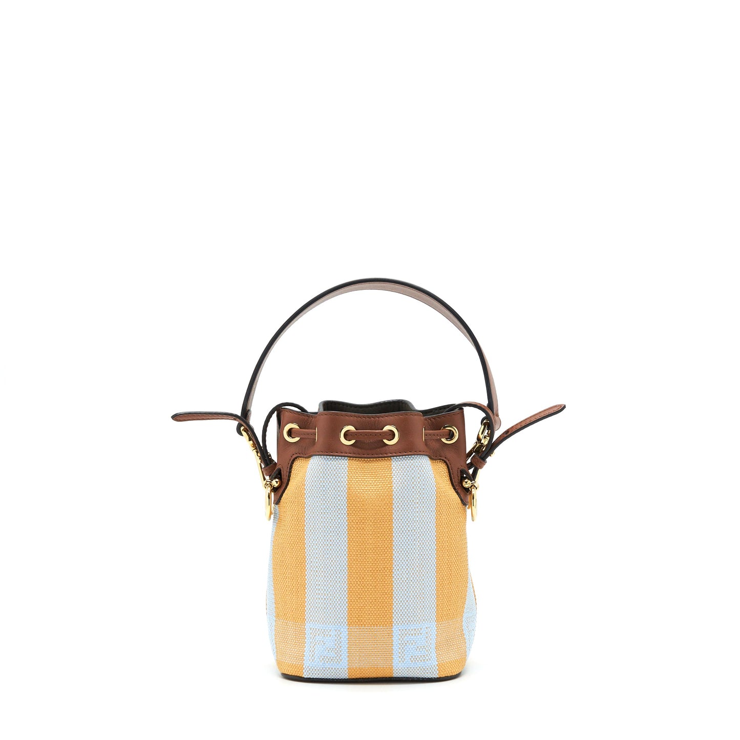 Fendi Mini Mon Tresor Bucket Purse yellow and light blue