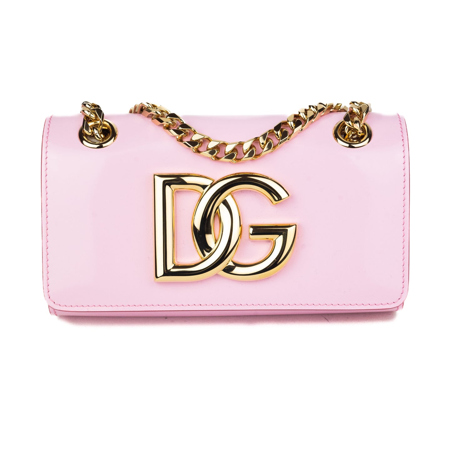 Dolce & Gabbana Polished Calfskin 3.5 Bag in Pink