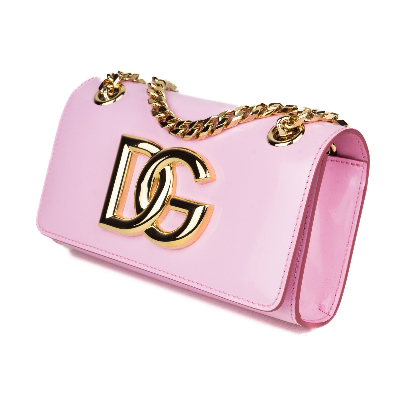 Dolce & Gabbana Polished Calfskin 3.5 Bag in Pink