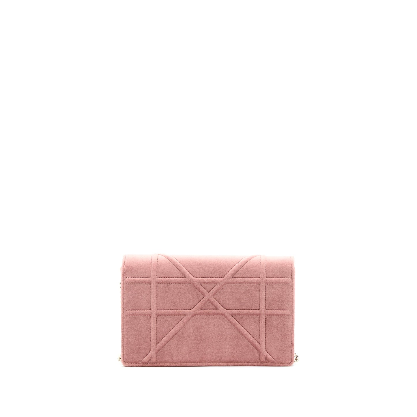 Dior Diorma Wallet On Chain Velvet Pink