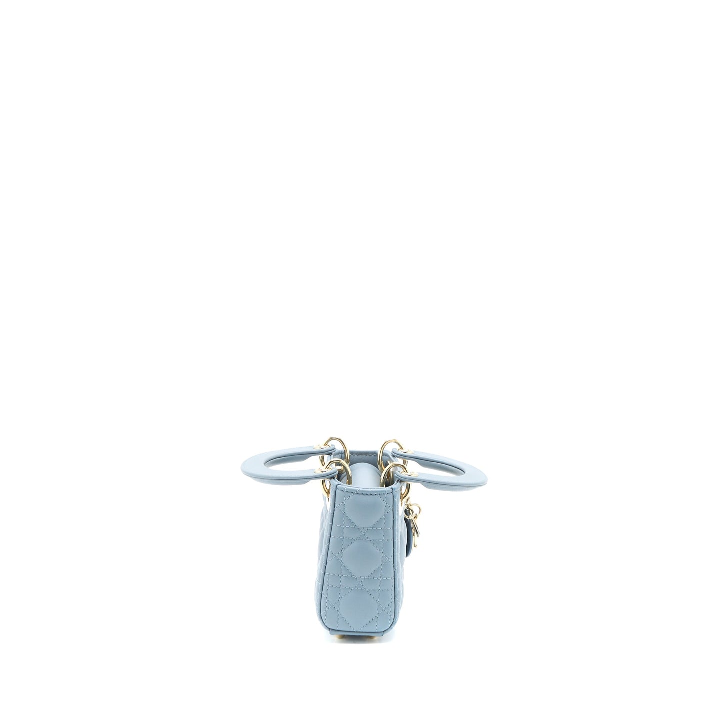 Dior Micro Lady Dior Purse Cannage Lambskin Cloud Blue