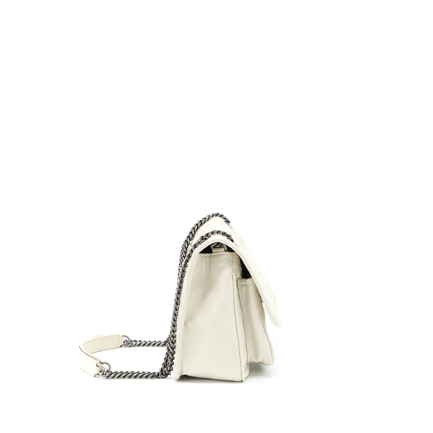 Saint Laurent/ Niki Baby Chain Purse In Crinkled Vintage Leather