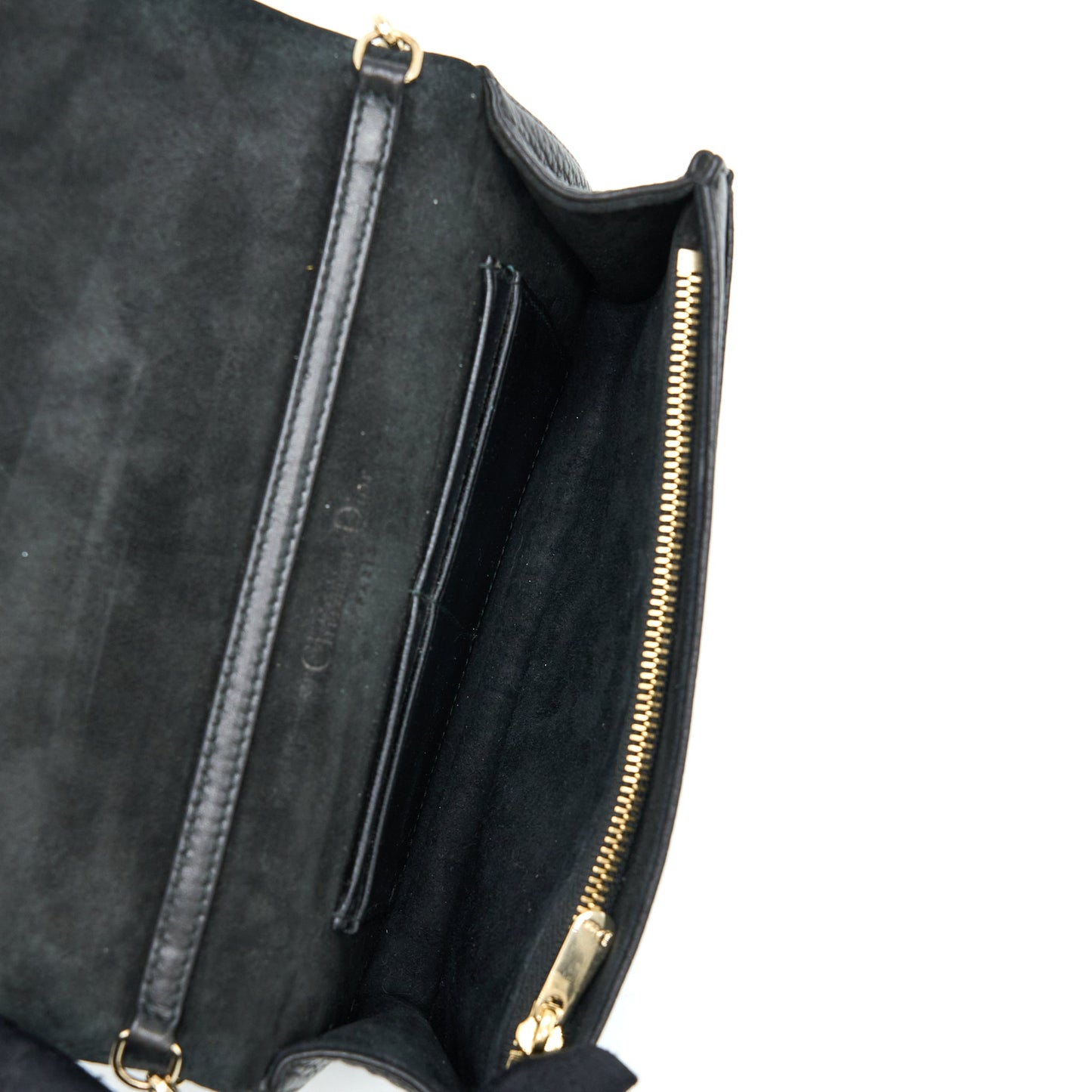Dior Diorama Wallet On Chain Grained Calfskin Black