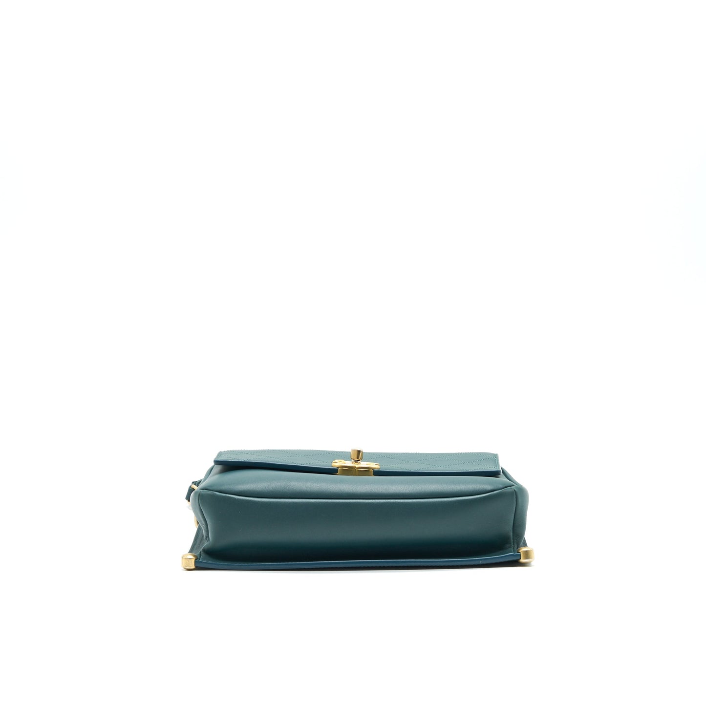 CHANEL FLAP BAG IN DARK TURQUOISE IN GHW