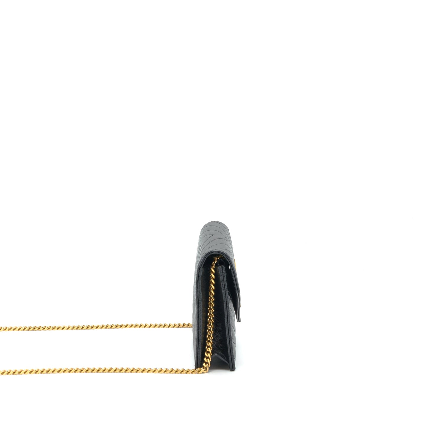 Saint Laurent/ Envelop Chain Wallet Caviar Black