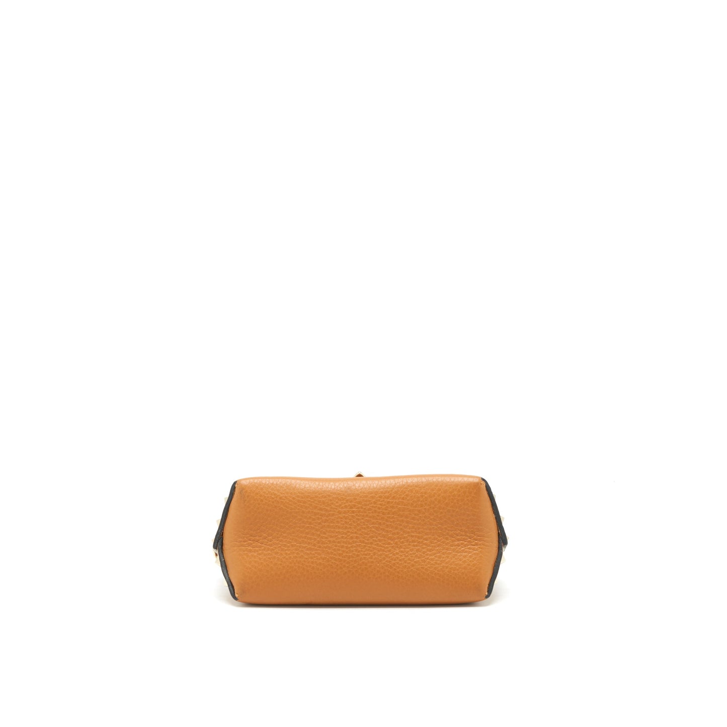 Valentino Garavani Small Rock-Stud Crossbody Purse Grainy Calfskin Mustard