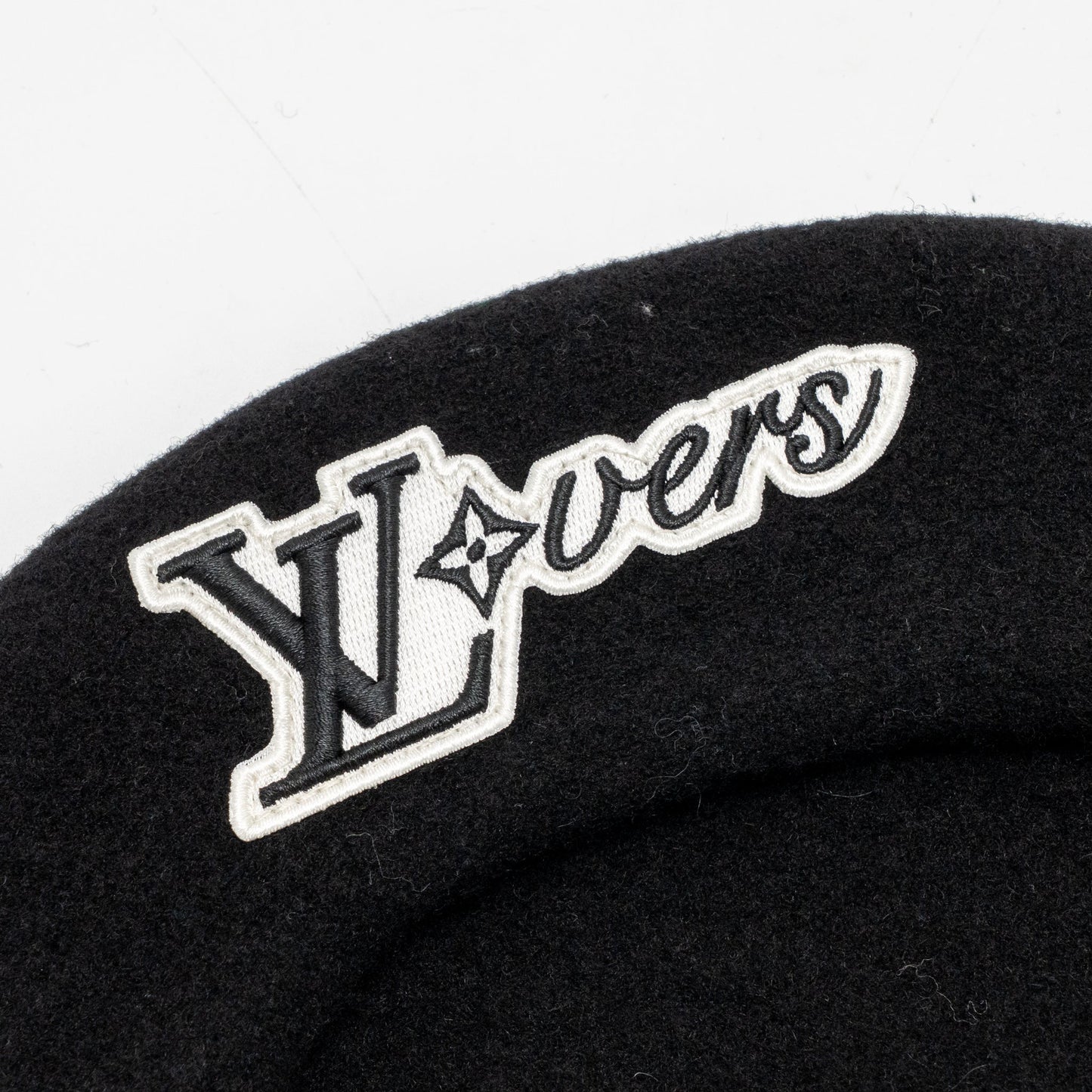 Louis Vuitton LOVERS Beret Hat Wool Black