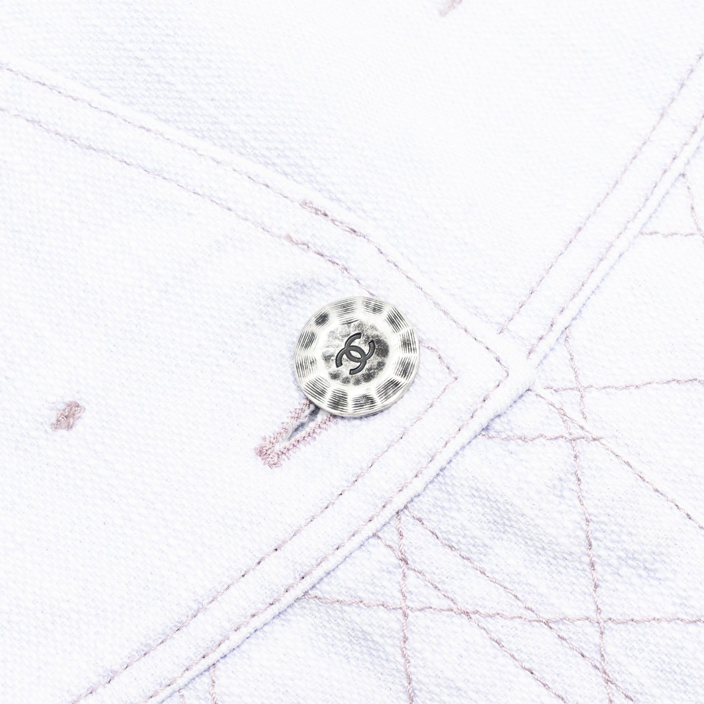 Chanel Size 34 20C Denim Jeans Cotton/Polyester Lavender