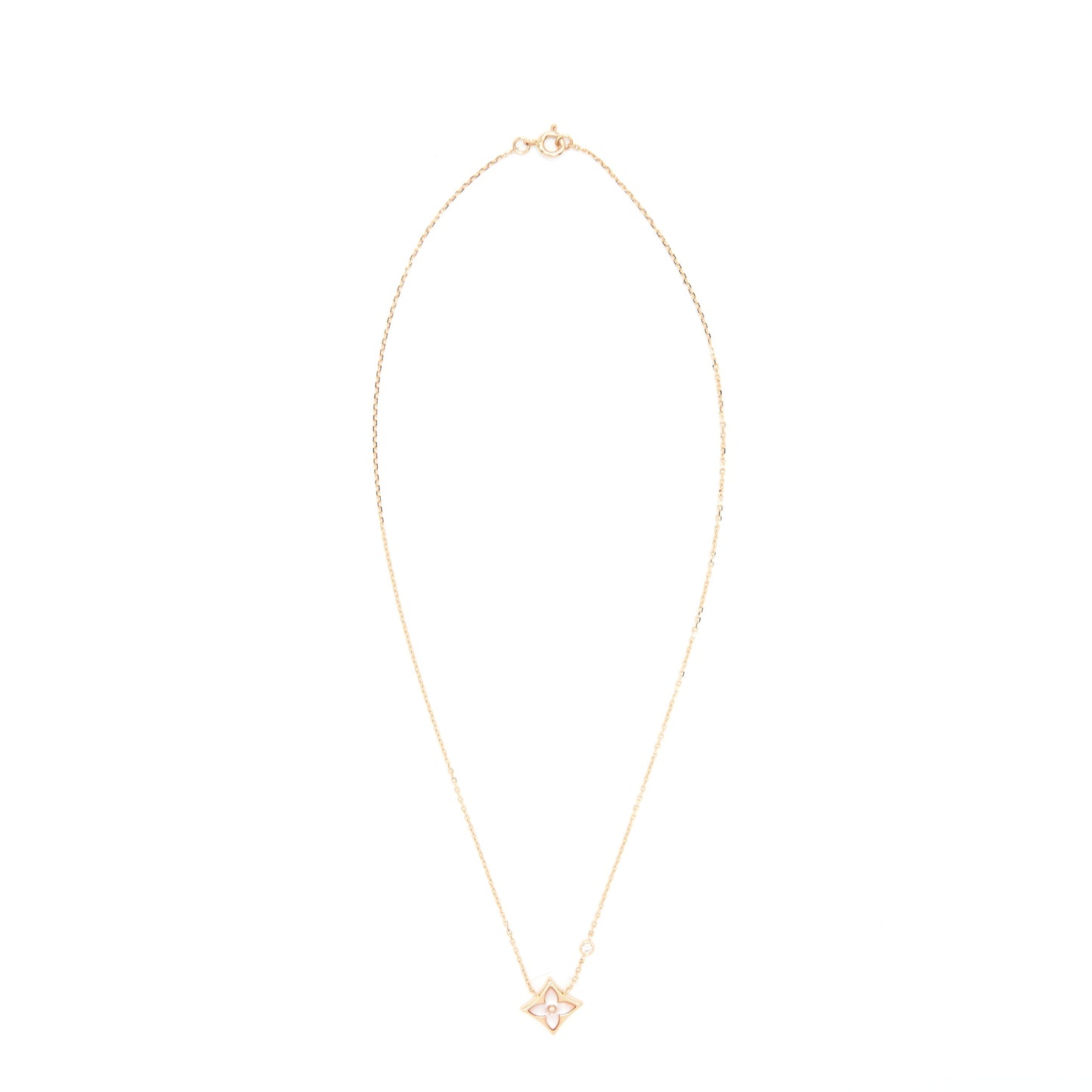 Louis Vuitton Colour Blossom Star Pendant, Pink Gold / Pink Mother Of Pearl And Diamond
