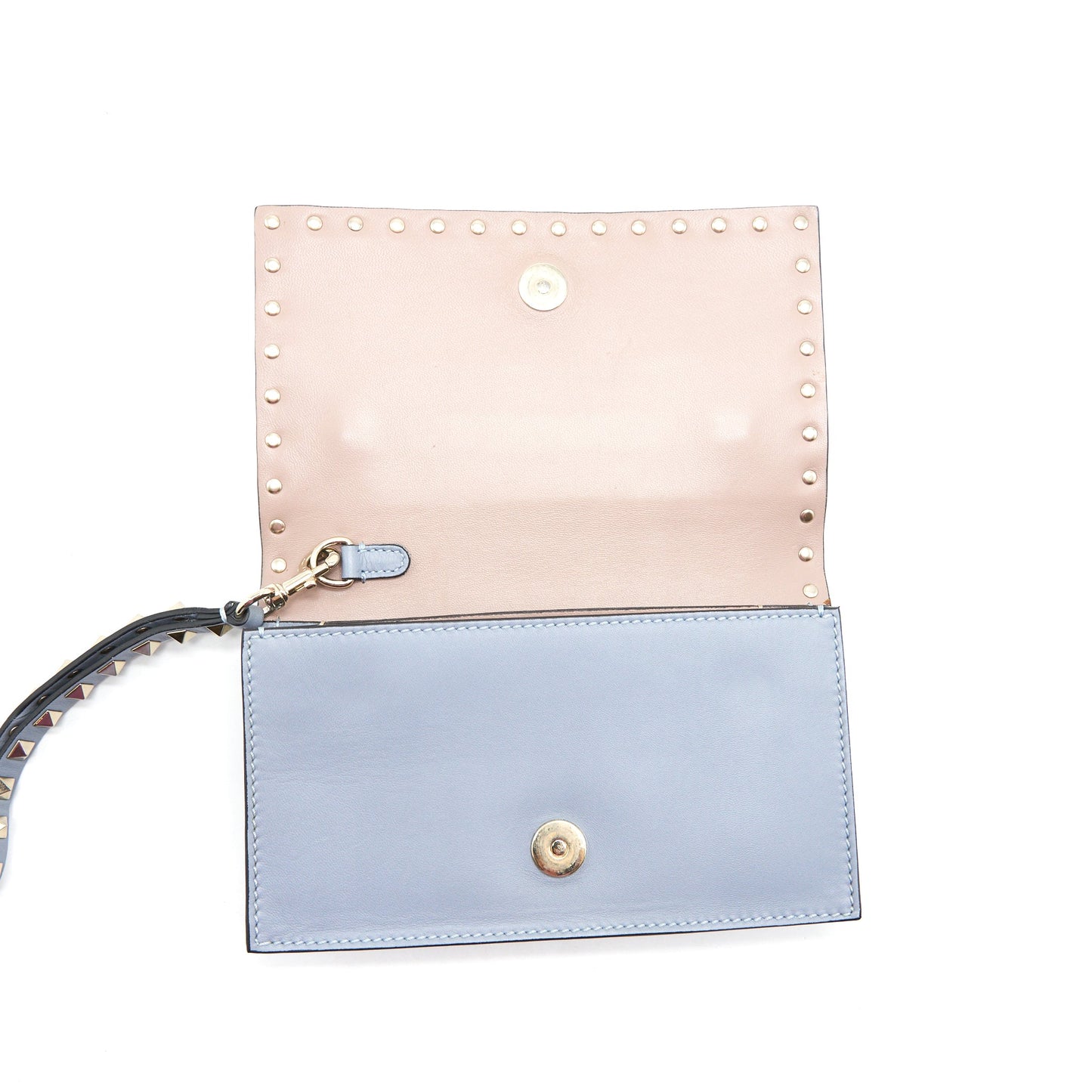 Valentino Rockstud small Clutch blue-grey