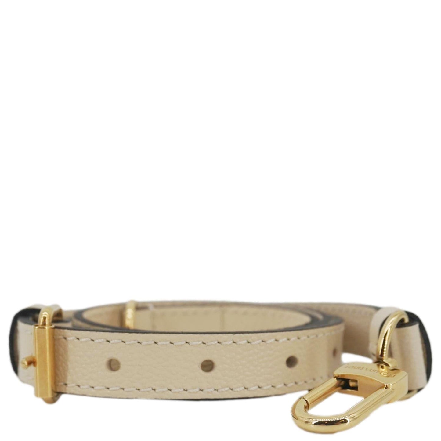 LOUIS VUITTON Leather Adjustable Shoulder Strap Beige
