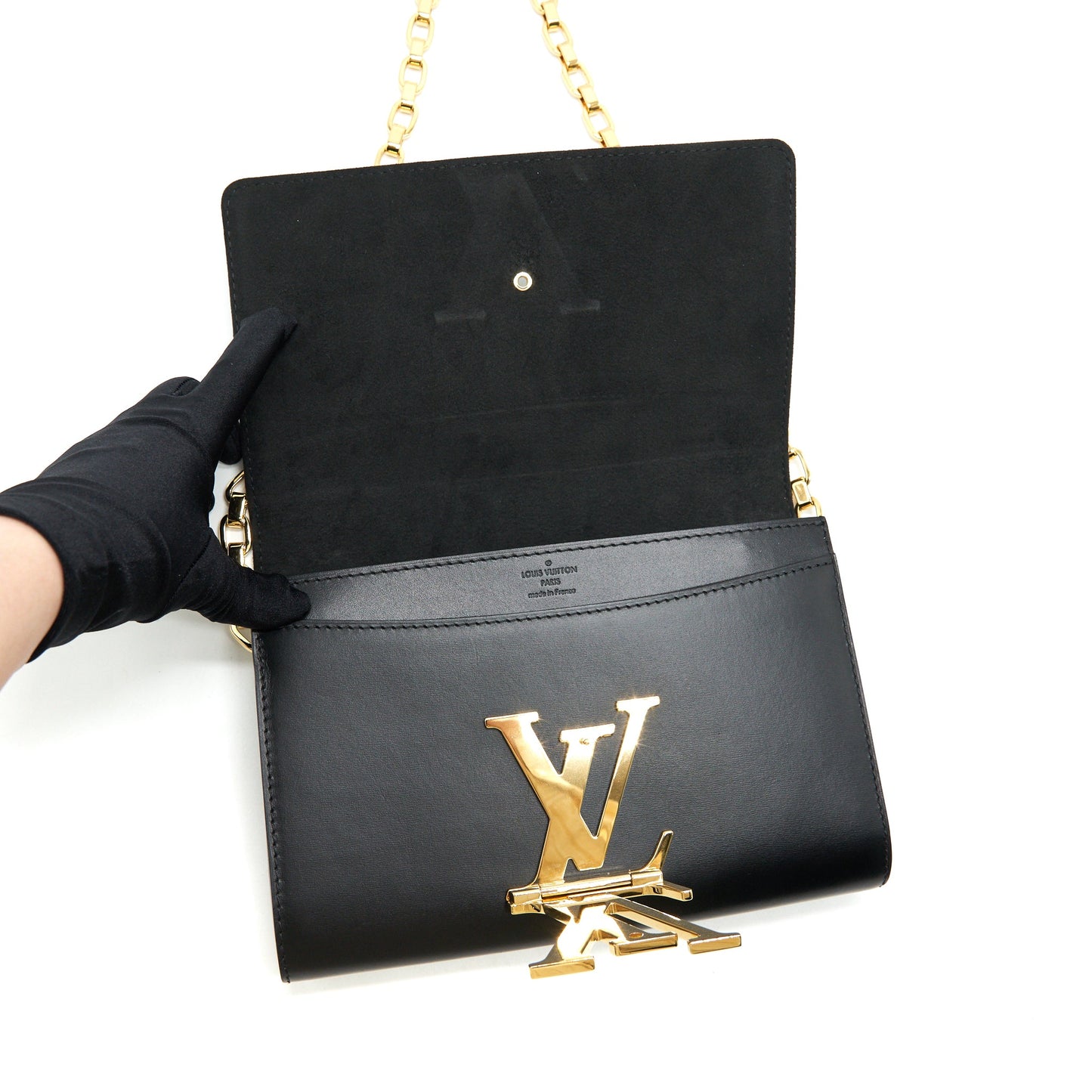 Louis Vuitton Louise Leather Purse in Noir