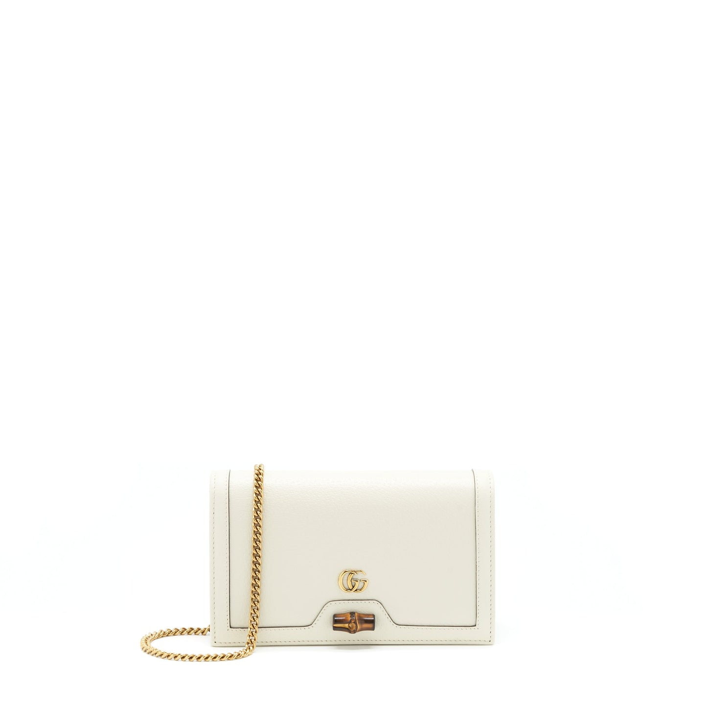 Gucci Diana Mini Purse with Bamboo White