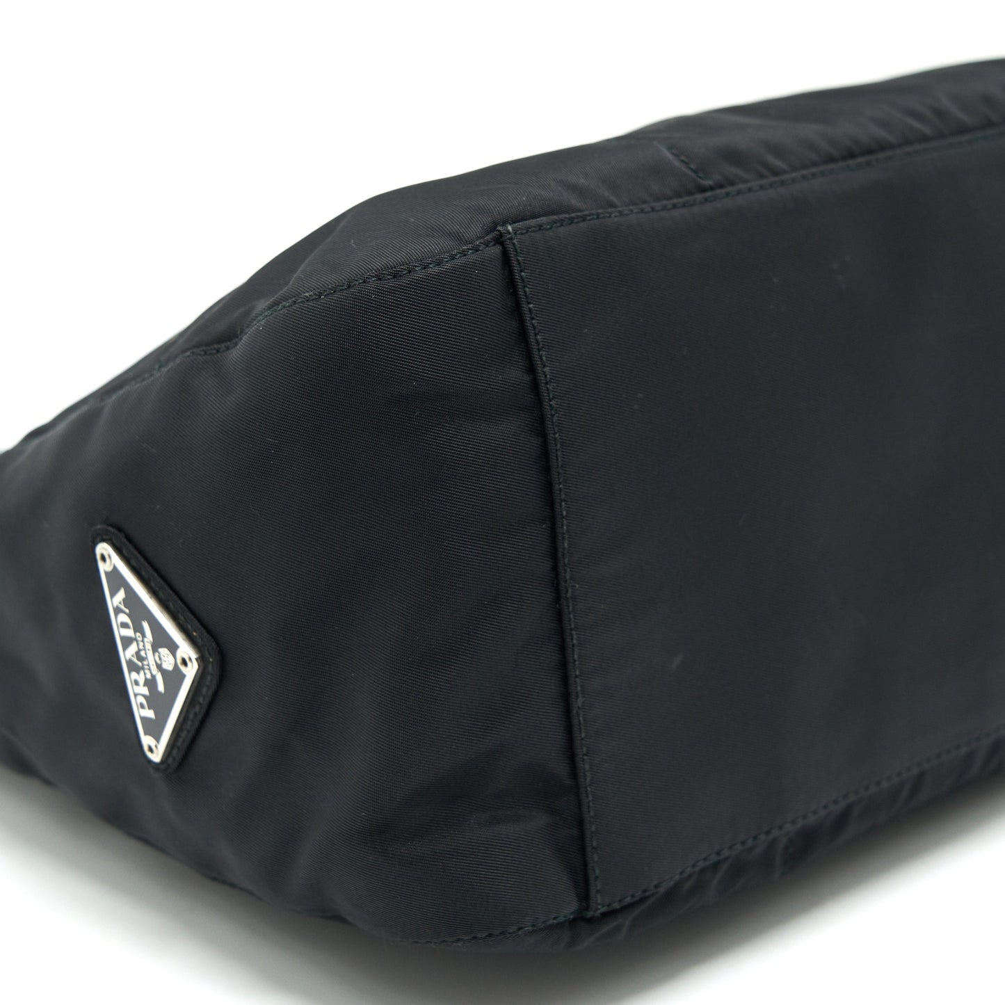 PRADA NYLON SHOULDER BAG IN BLACK