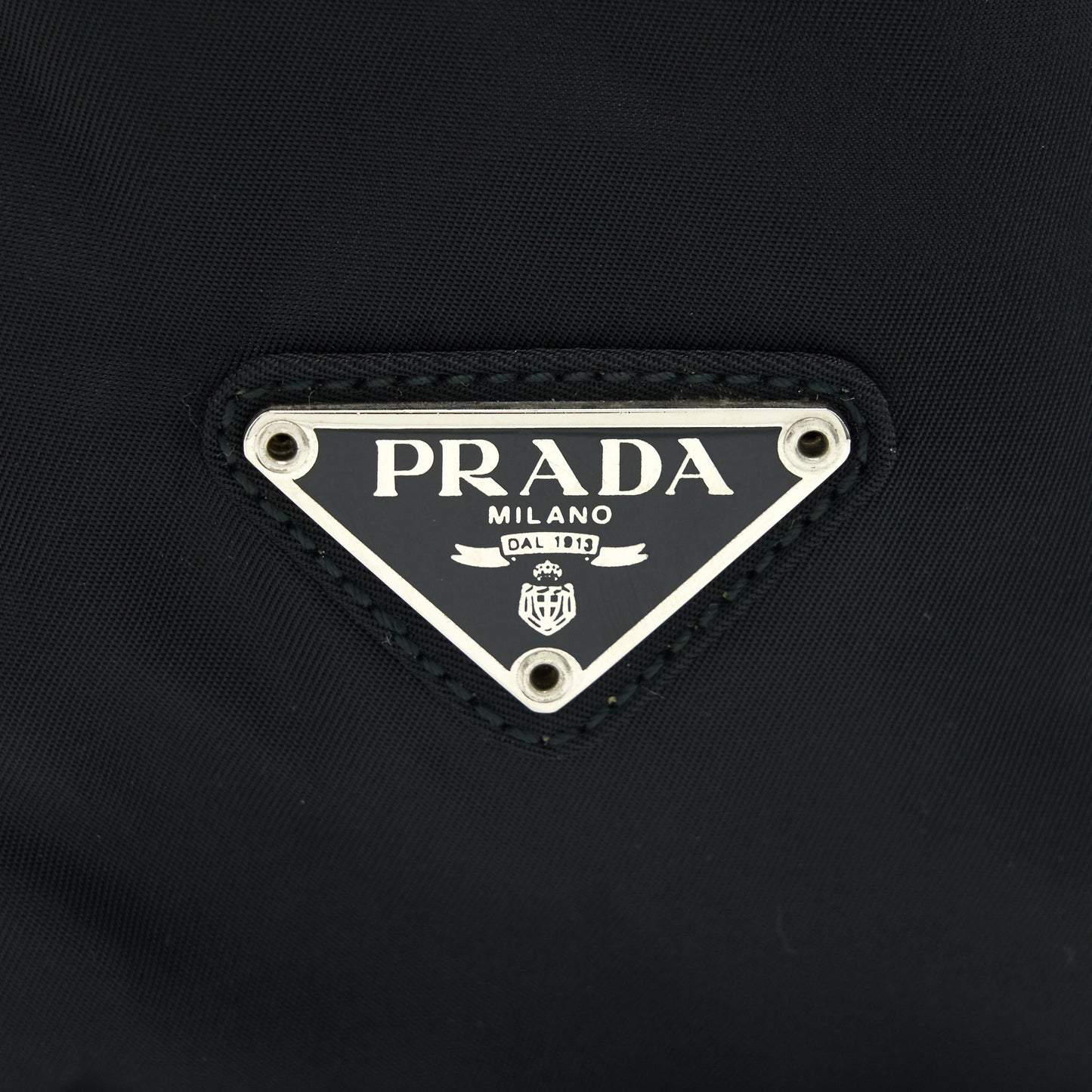 PRADA NYLON SHOULDER BAG IN BLACK