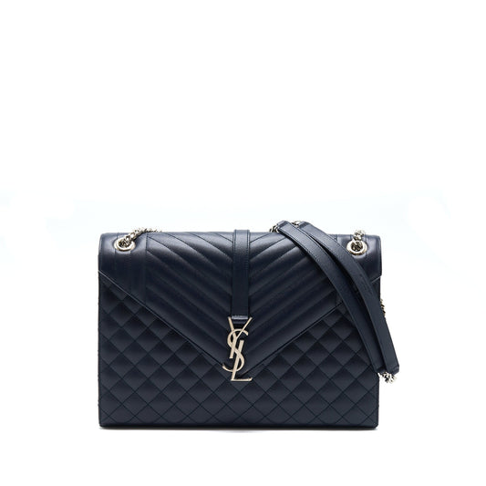 Saint Laurent Envelop Mini Purse Calfskin Navy