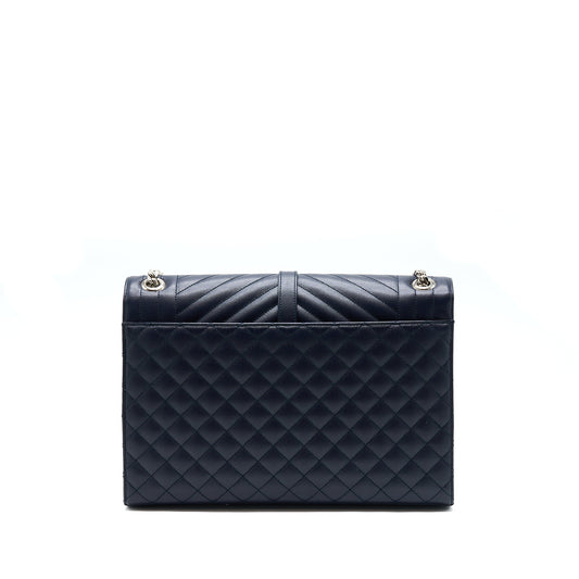 Saint Laurent Envelop Mini Purse Calfskin Navy