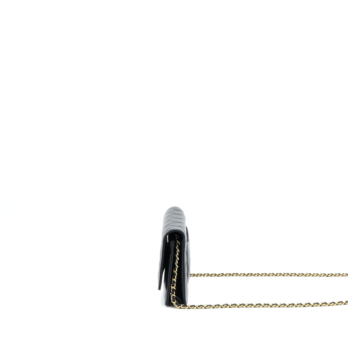 Chanel Classic Wallet On Chain Caviar Black GHW (Microchip)