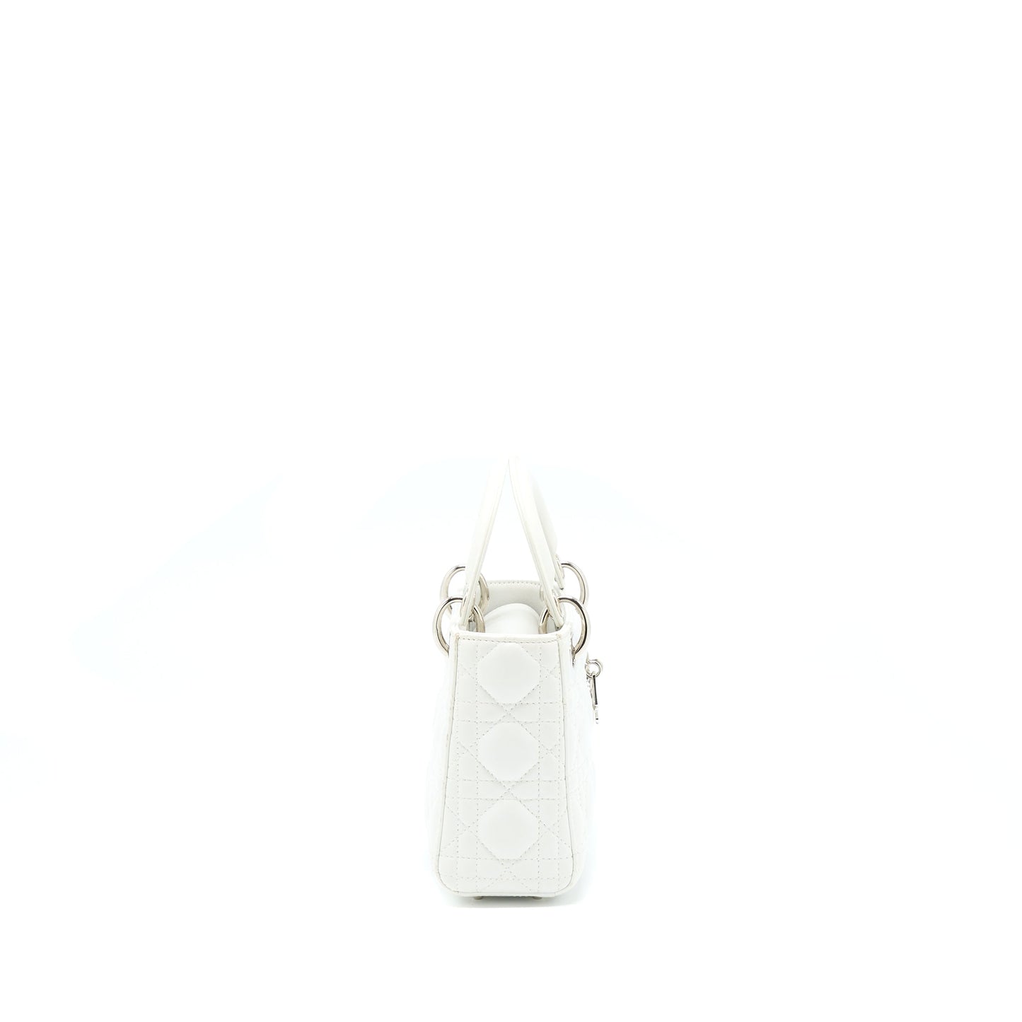 Dior Mini Lady Dior Lambskin White