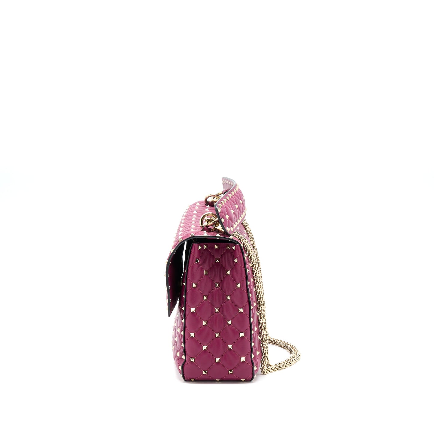 Valentino Rockstud Spike Purse Napa Pink