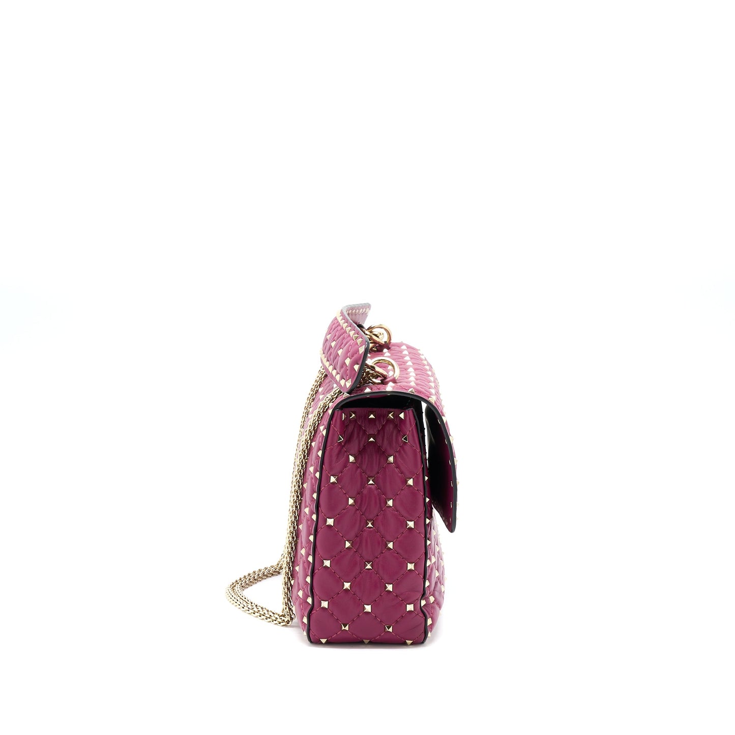 Valentino Rockstud Spike Purse Napa Pink