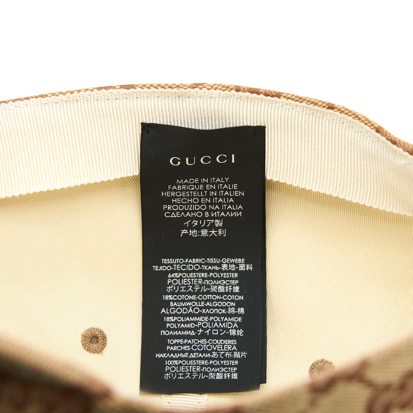 Gucci Yankees-logo Cap Canvas Beige