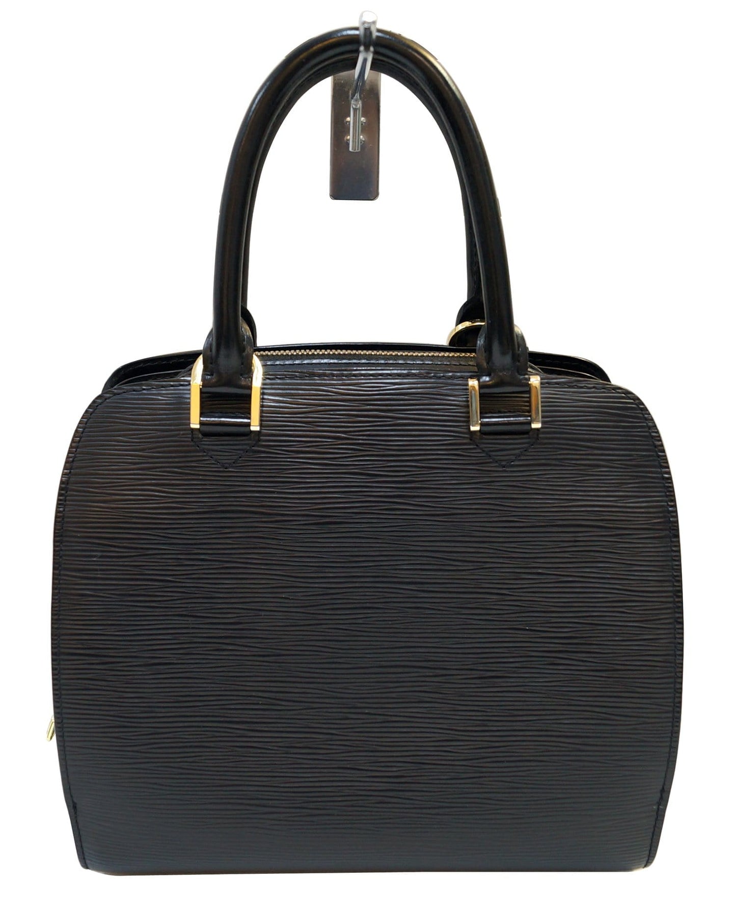 LOUIS VUITTON Black Epi Leather Pont-Neuf PM Satchel Bag