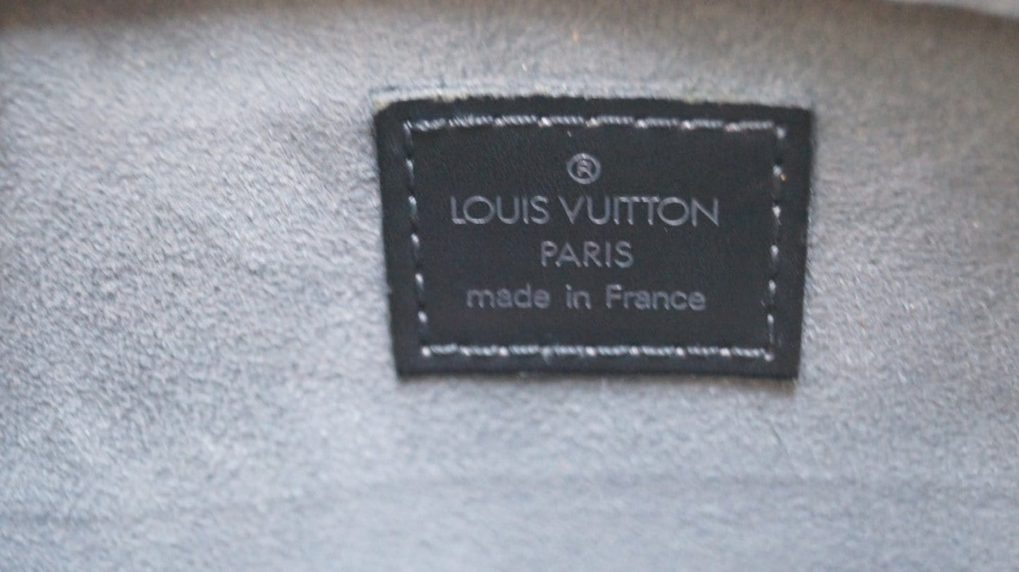 LOUIS VUITTON Black Epi Leather Pont-Neuf PM Satchel Bag