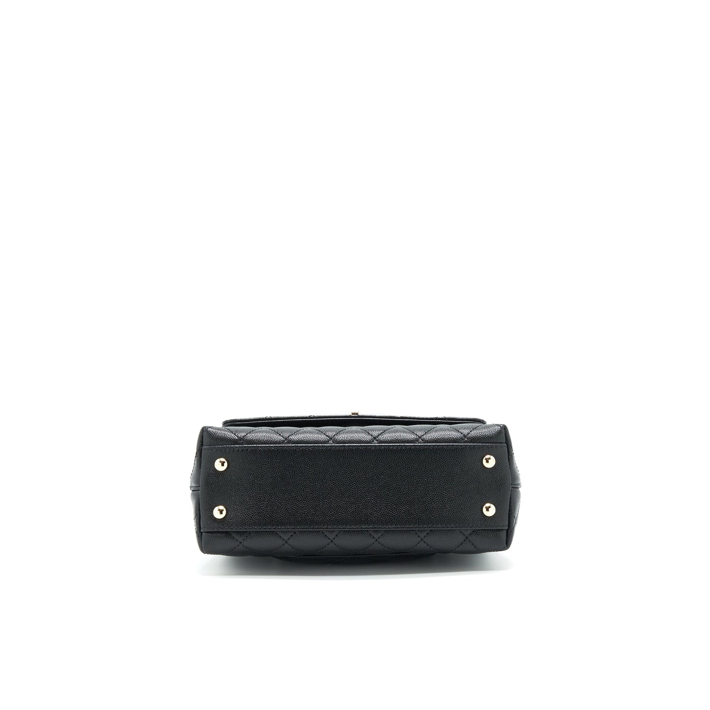Chanel 21K Small (old mini) 24cm Cocohandle Black Caviar LGHW (microchip)