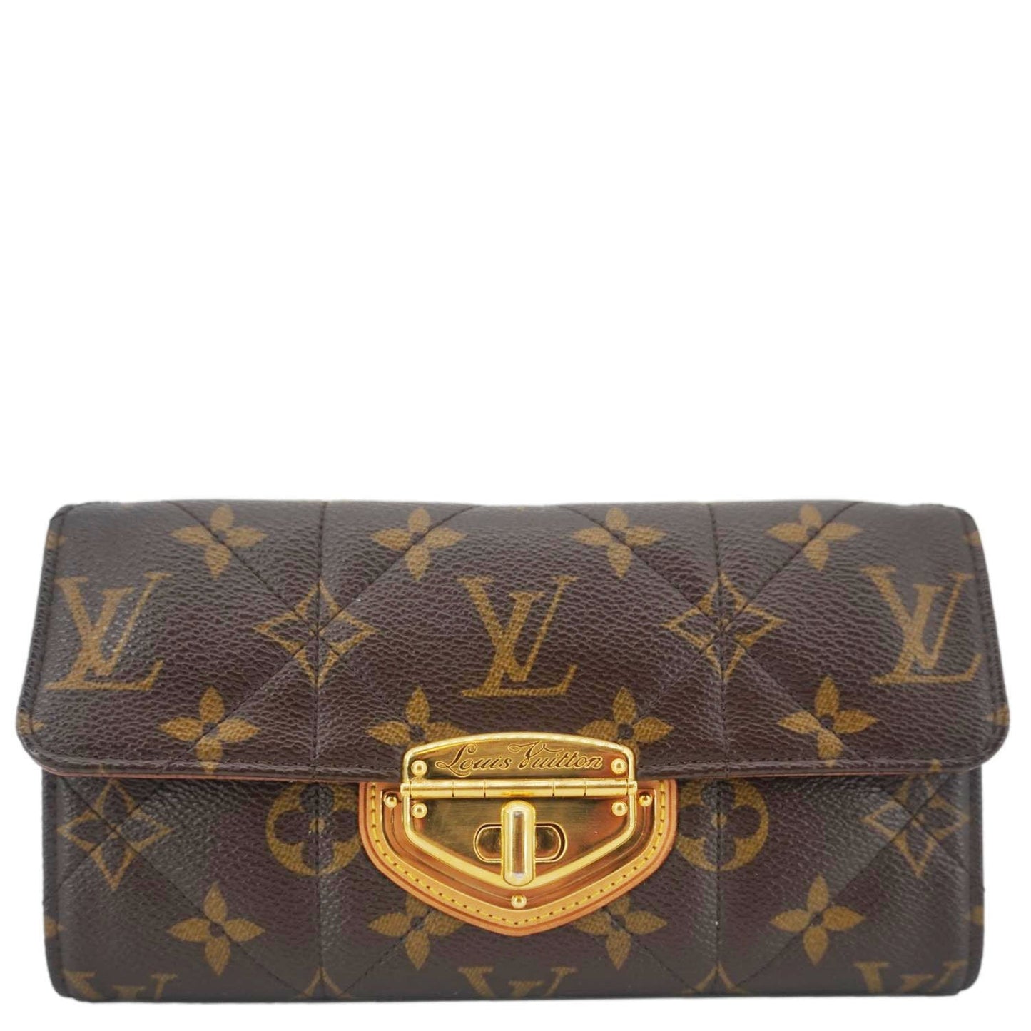 LOUIS VUITTON Sarah Etoile Monogram Canvas Wallet Brown