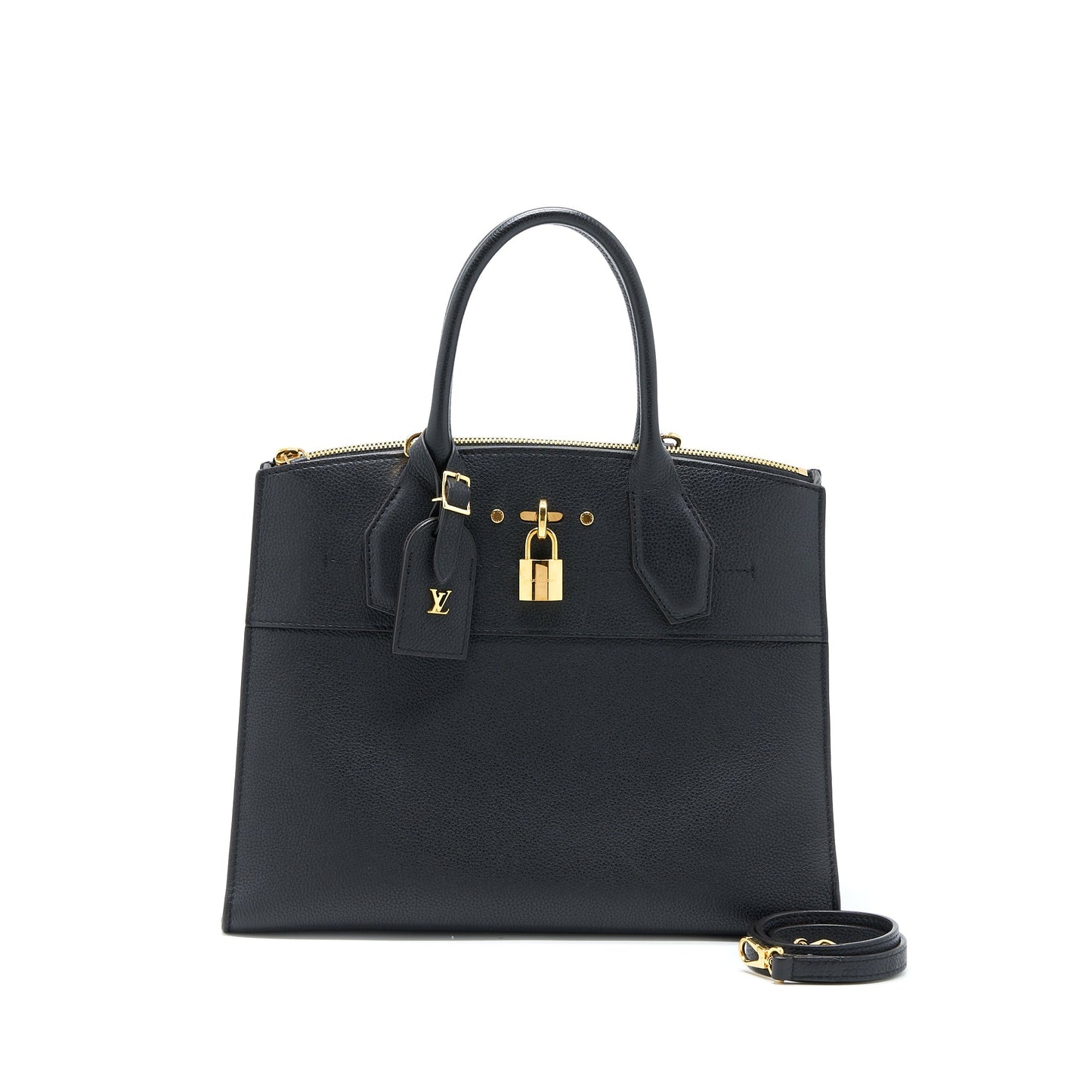 Louis Vuitton City Steamer Grained Calfskin Black