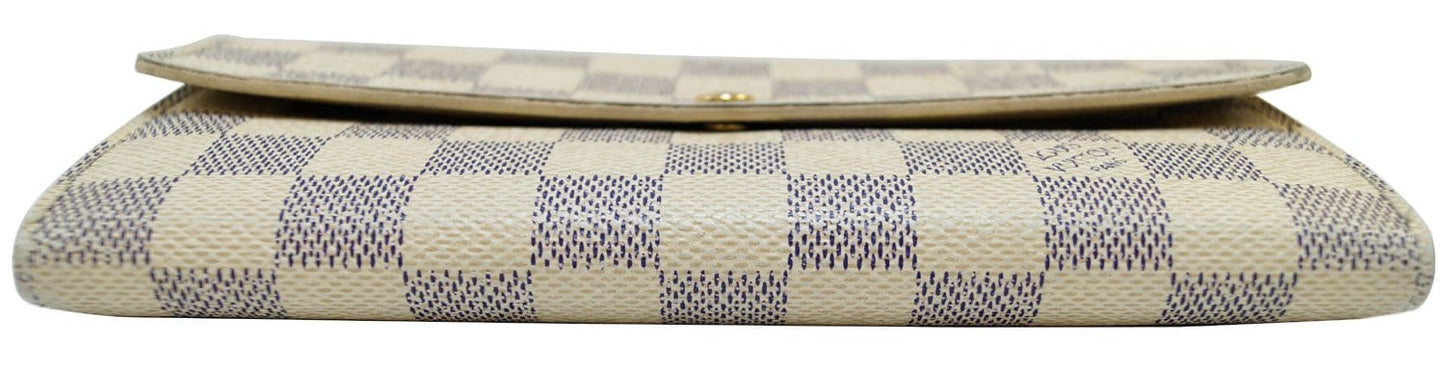 LOUIS VUITTON Damier Azur Sarah Long Bifold Wallet