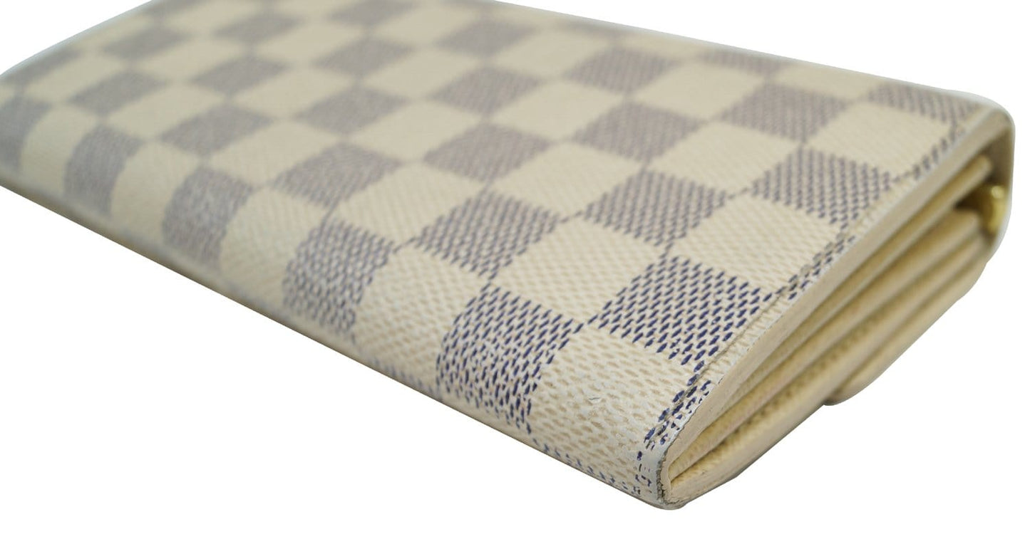 LOUIS VUITTON Damier Azur Sarah Long Bifold Wallet