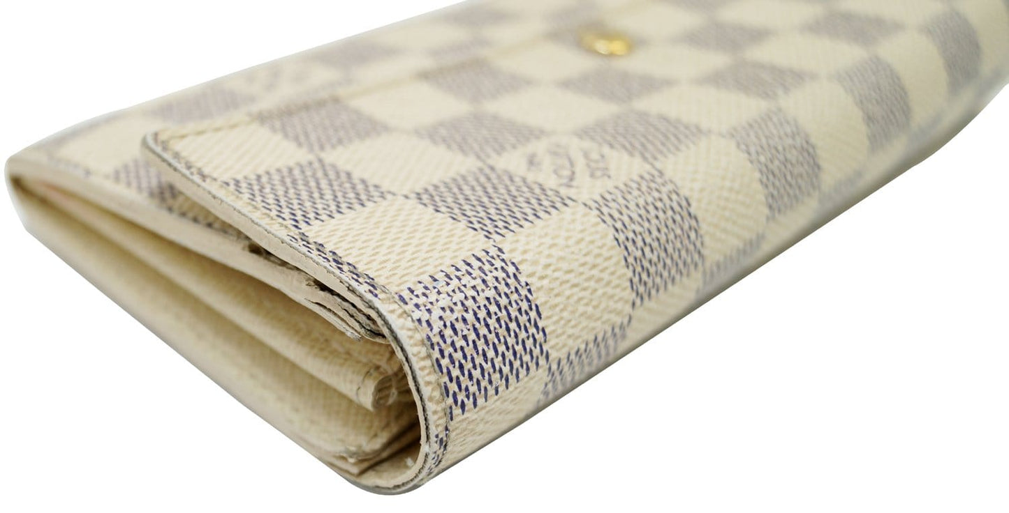 LOUIS VUITTON Damier Azur Sarah Long Bifold Wallet