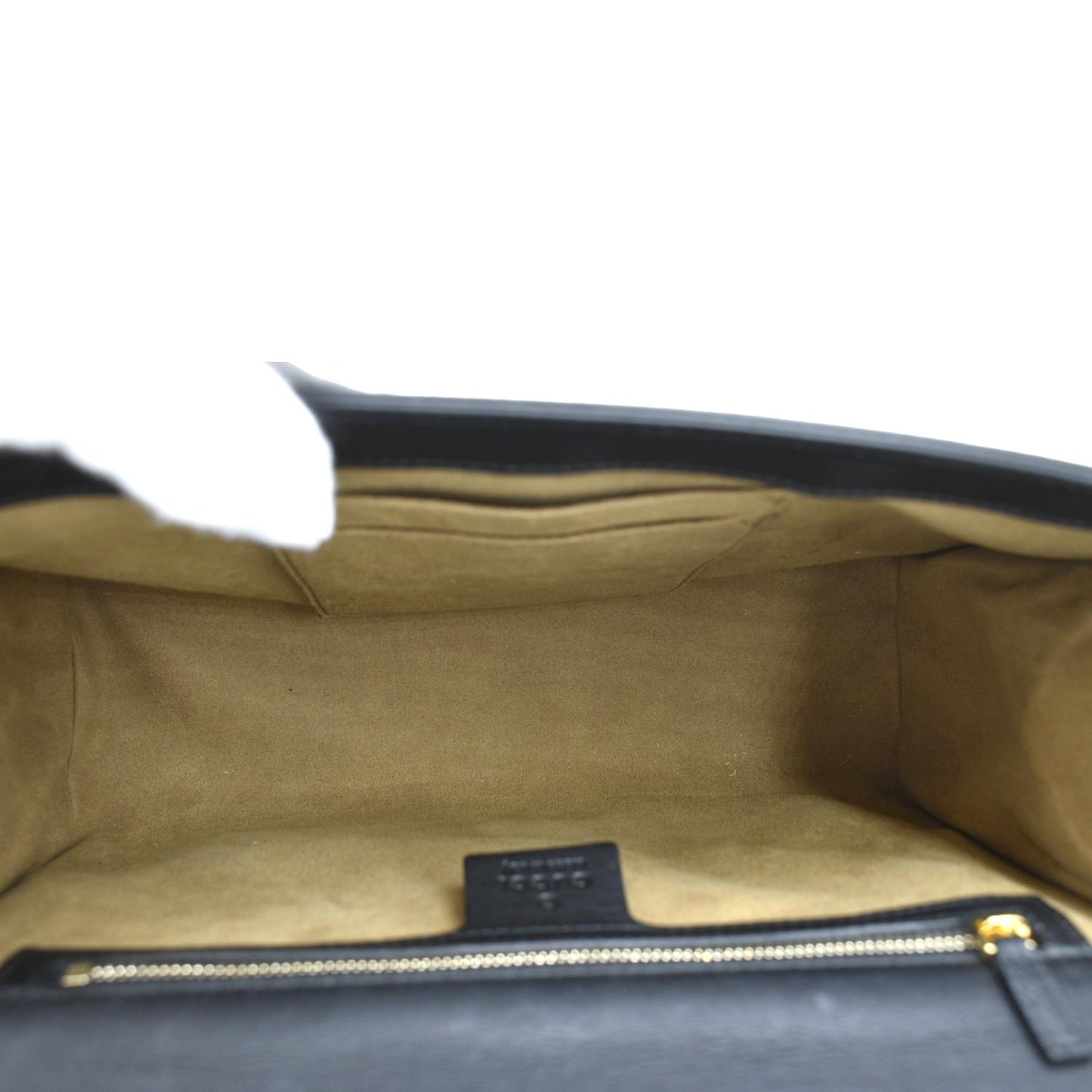 GUCCI Padlock Leather Shoulder Bag Black 409486