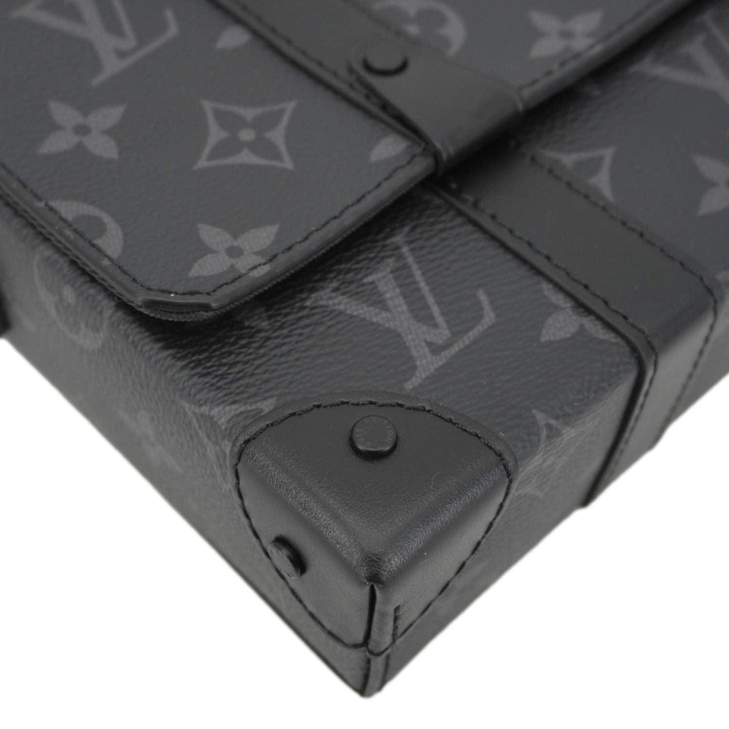 LOUIS VUITTON Trunk Messenger Monogram Eclipse Trunk Crossbody Bag Black