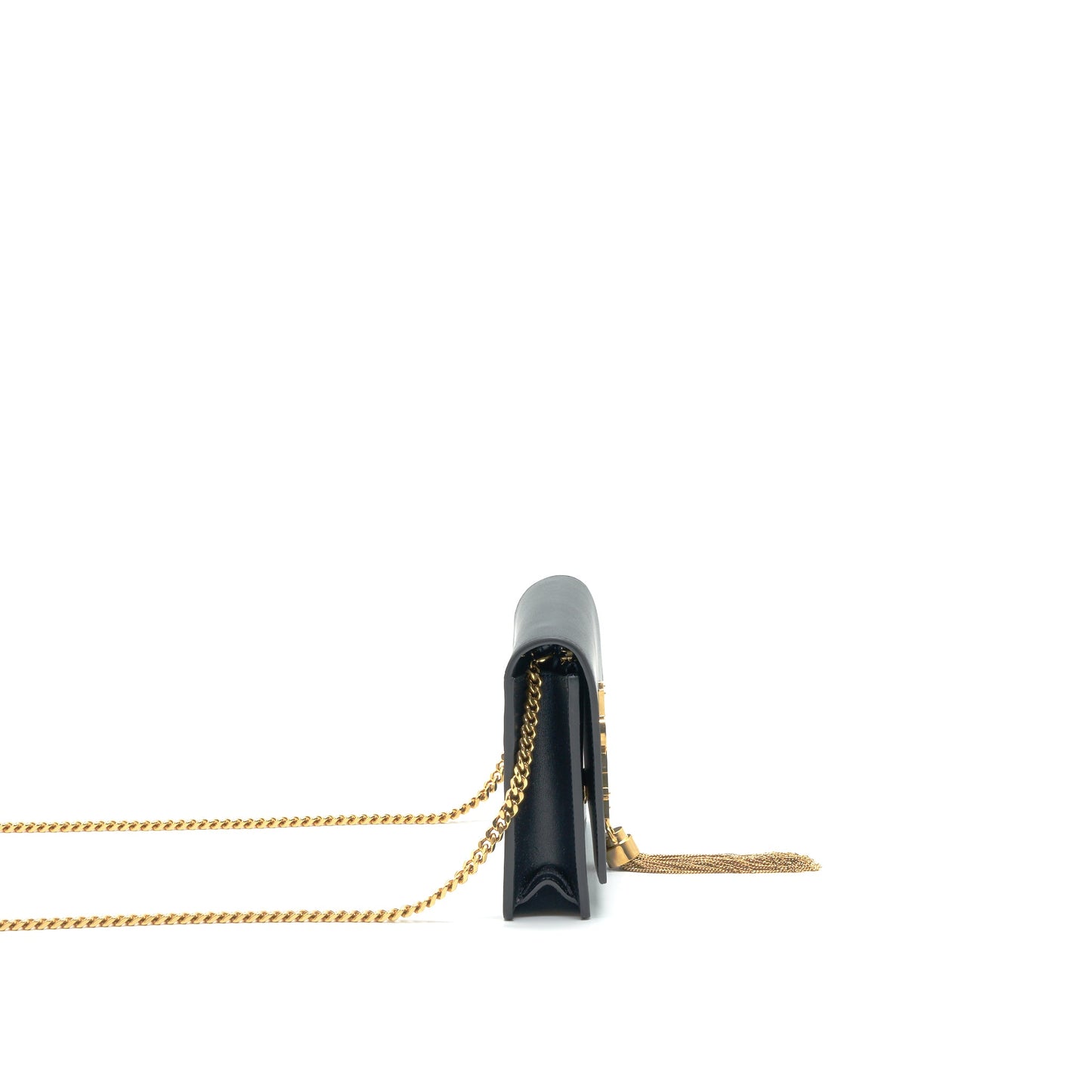 Saint Lauren Kate wallet on chain with Tassel black