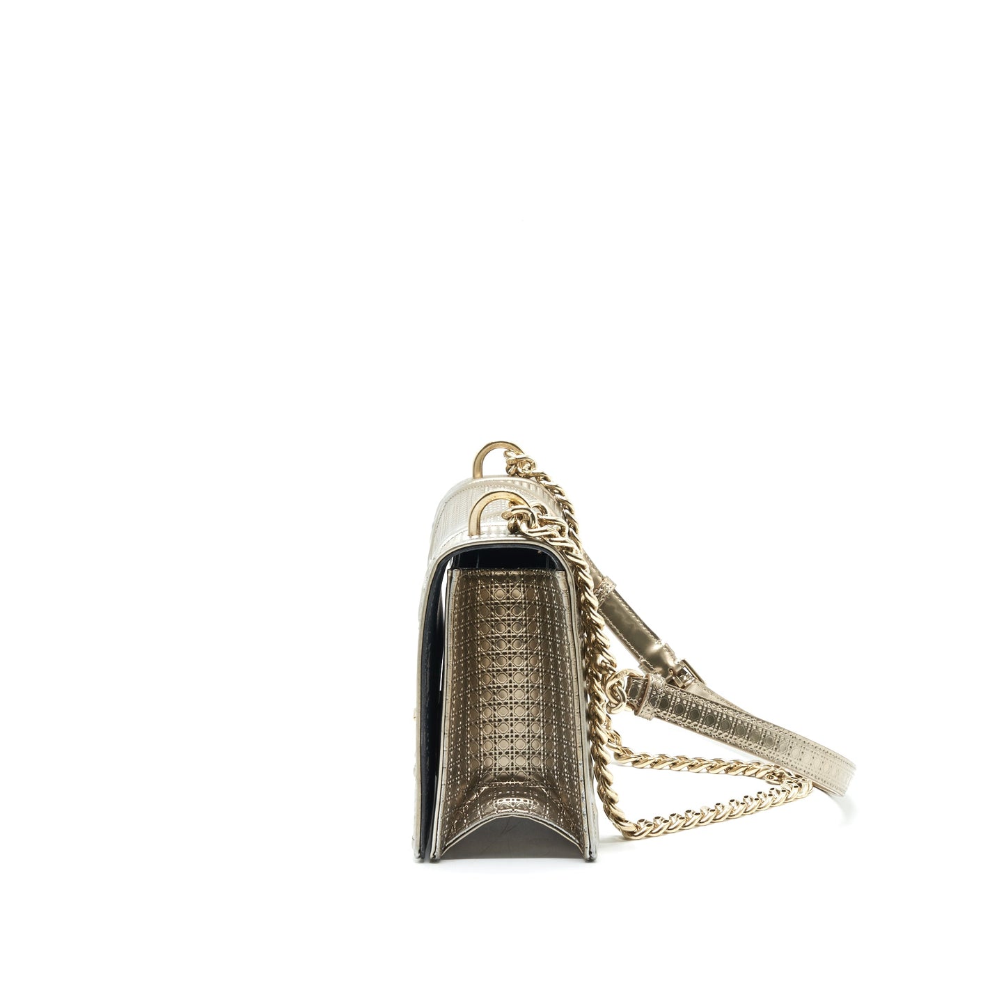 Dior Medium Diorama Metallic Light Gold With