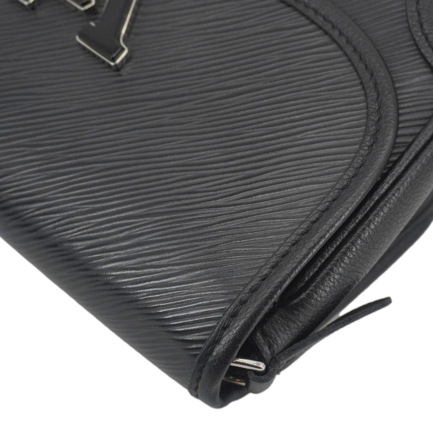LOUIS VUITTON Buci Epi Leather Shoulder Bag Black