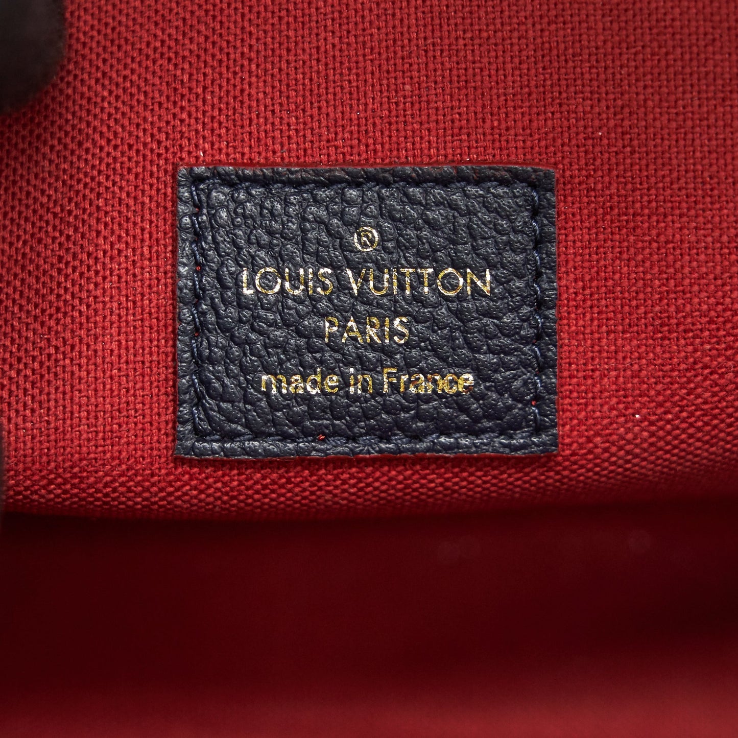 Louis Vuitton Felicie Pochette Monogram Empreinte Leather Marine Rouge