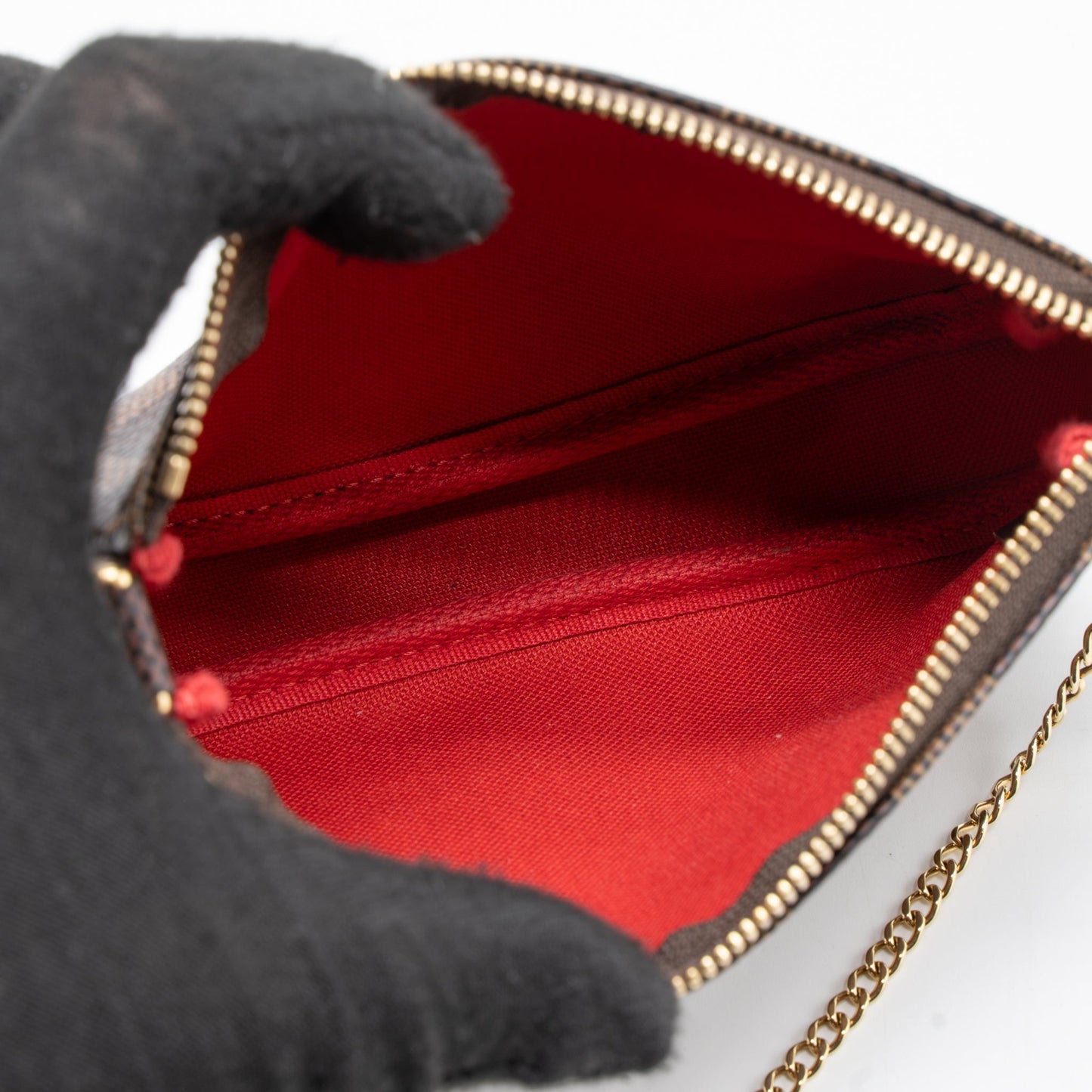 Louis Vuitton Mini Pochette Accessories Damier Ebene Canvas