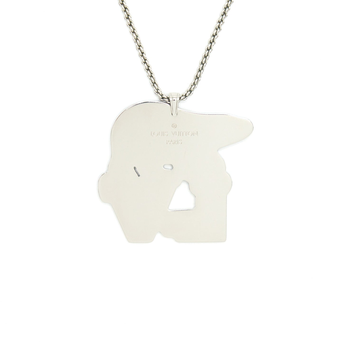 Louis Vuitton Ã Nigo Mountain Bear Silver Necklace